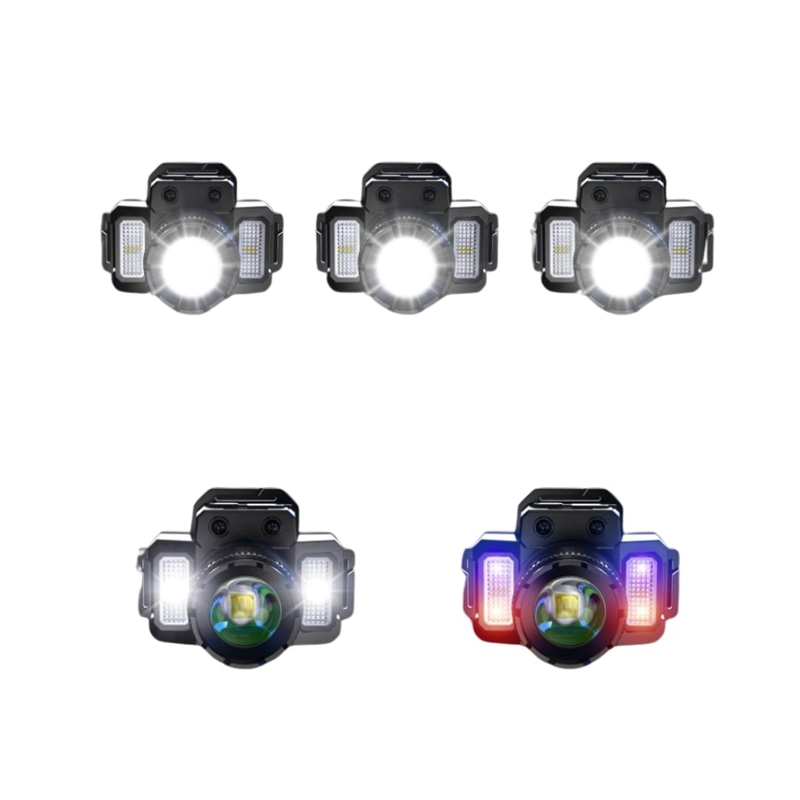 LINTERNA BABYLUNA FRONTAL LUZ LED CAMPING CABEZA RECARGABLE USB - 5