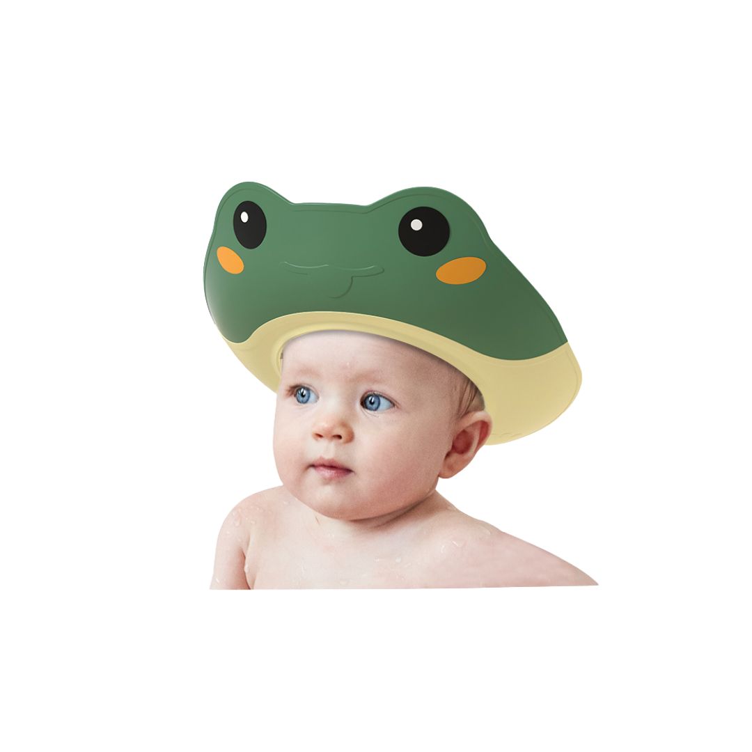 GORRO BAÑO BABYLUNA VISERA DUCHA ANIMAL PARA BEBÉ VERDE - 2