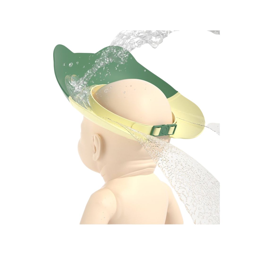 GORRO BAÑO BABYLUNA VISERA DUCHA ANIMAL PARA BEBÉ VERDE - 3