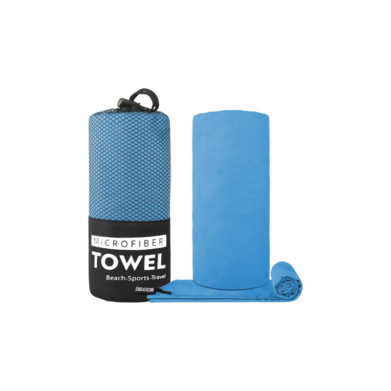 TOALLA MICROFIBRA BABYLUNA DE DEPORTE BAÑO VIAJE 3 PCS CELESTE - 3