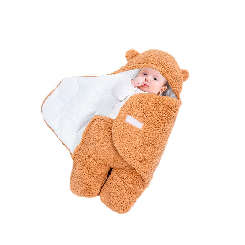 SACO BABYLUNA MANTA ENVOLTURA DORMIR BEBÉ 0 A 3 MESES CAFÉ - 2
