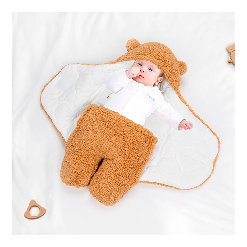 SACO BABYLUNA MANTA ENVOLTURA DORMIR BEBÉ 0 A 3 MESES CAFÉ - 3