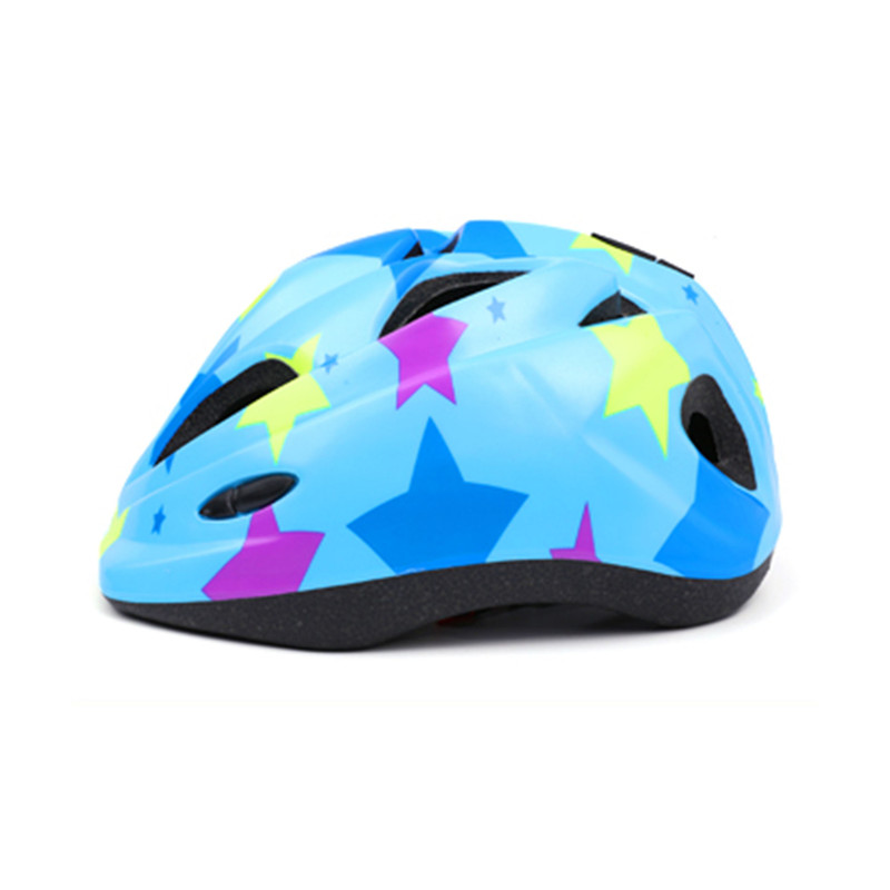 CASCO TODA ACTIVIDAD BABYLUNA Y KIT PROTECCIÓN BICICLETA PATINAJE ANTIGOLPES CELESTE - 2