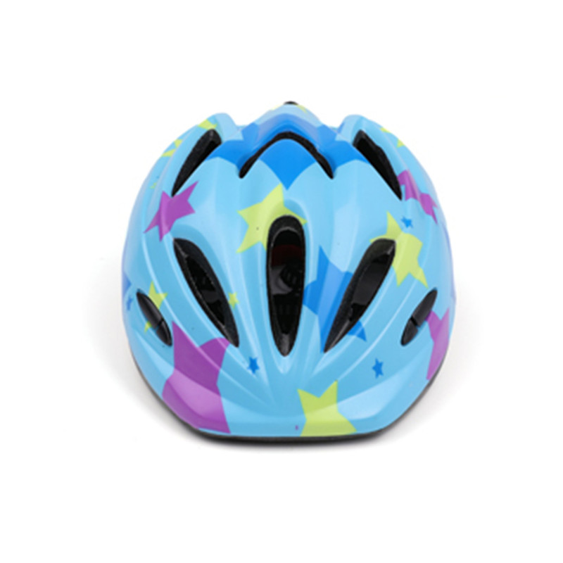 CASCO TODA ACTIVIDAD BABYLUNA Y KIT PROTECCIÓN BICICLETA PATINAJE ANTIGOLPES CELESTE - 3