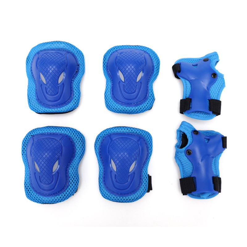 KIT PROTECCIÓN BABYLUNA NIÑOS BICICLETA PATINAJE ANTIGOLPES CELESTE - 1