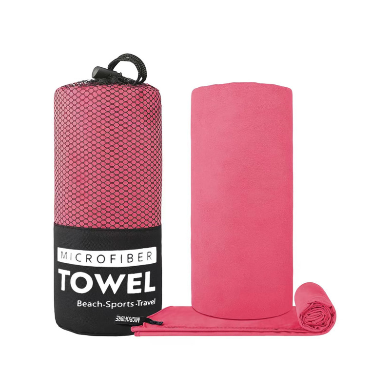 TOALLA MICROFIBRA BABYLUNA DE DEPORTE BAÑO VIAJE 3 PCS ROSADO - 3