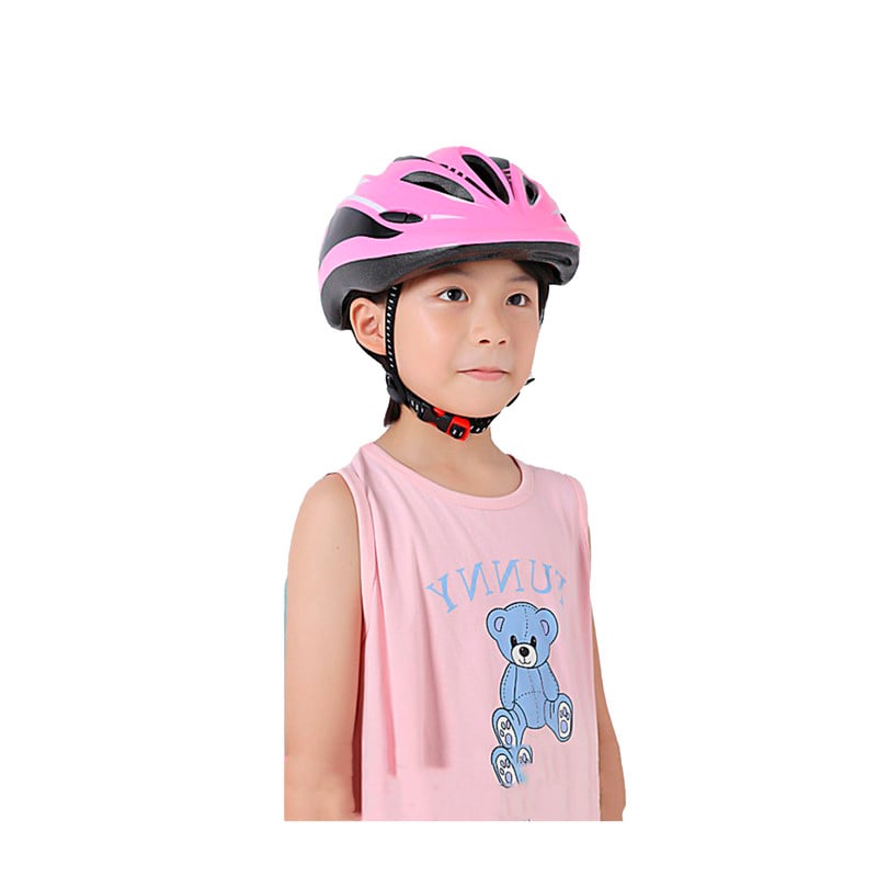 CASCO TODA ACTIVIDAD BABYLUNA Y KIT PROTECCIÓN BICICLETA PATINAJE ANTIGOLPES ROSADO - 5