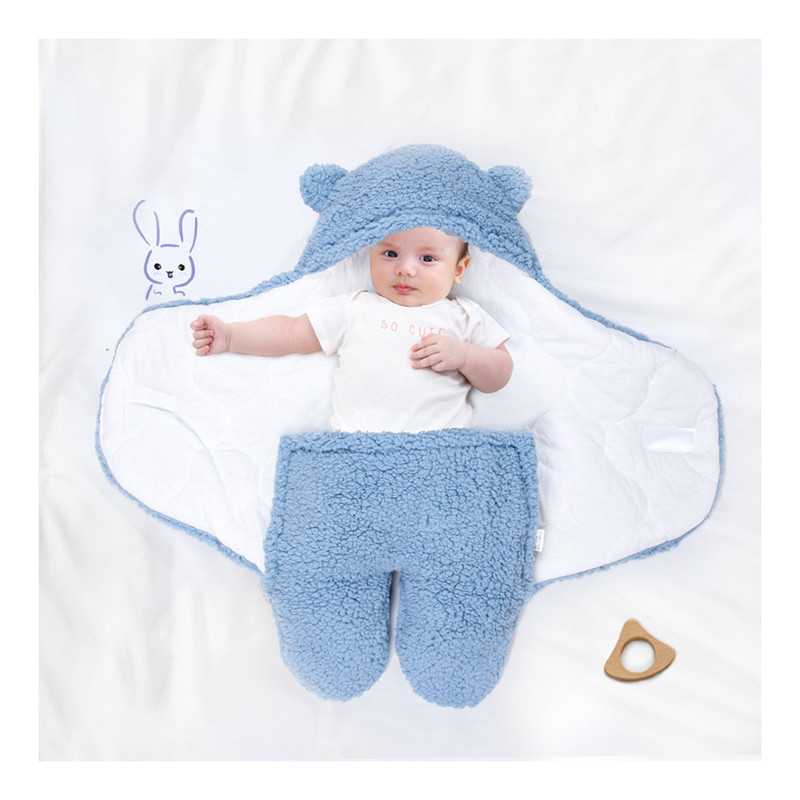 SACO BABYLUNA MANTA ENVOLTURA DORMIR BEBÉ 0 A 3 MESES CELESTE - 2