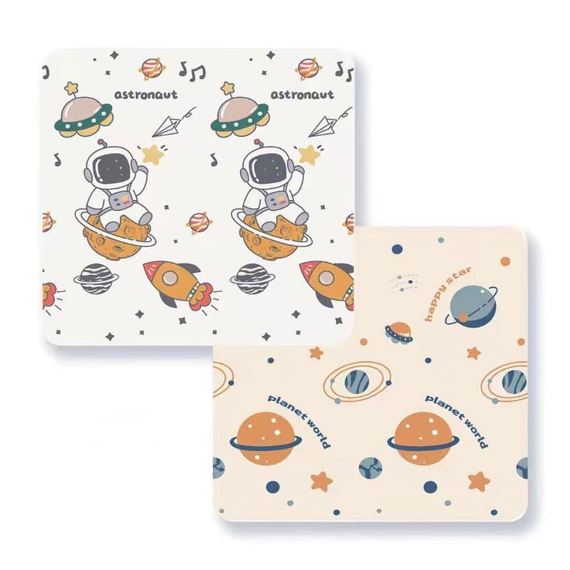 ALFOMBRA BABYLUNA ANTIGOLPES BEBÉ CON BOLSO 150X200X1 CM ASTRONAUTA MULTICOLOR - 1