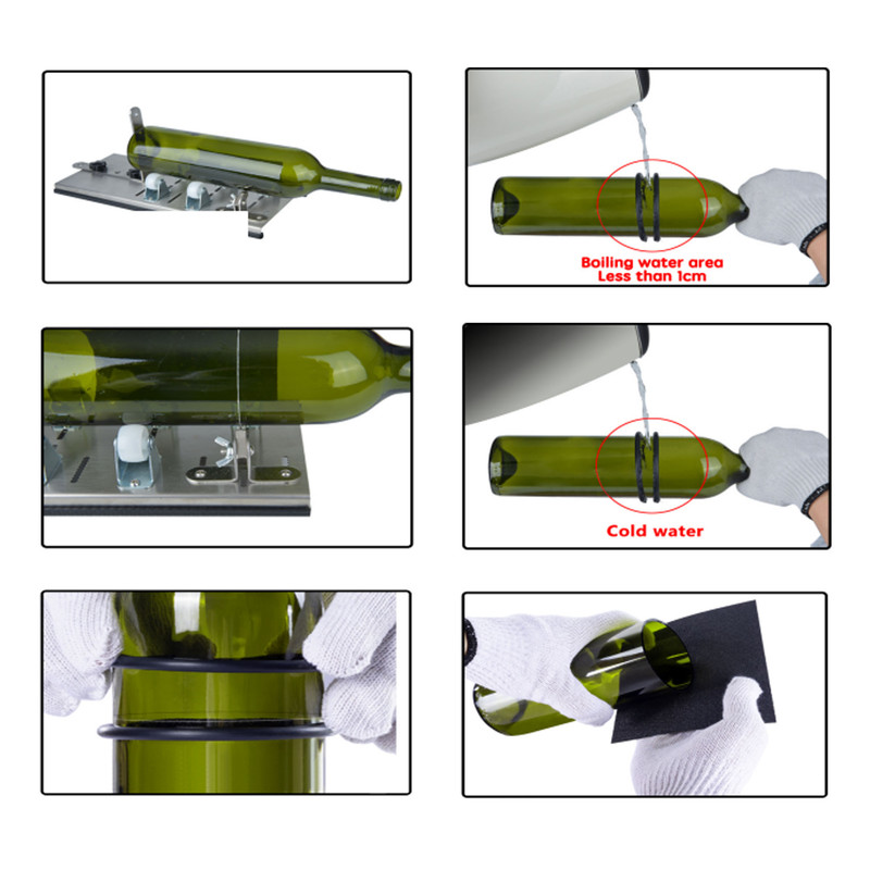 SET CORTADOR DE BOTELLAS DE VIDRIO CON 14 ACCESORIOS - 4