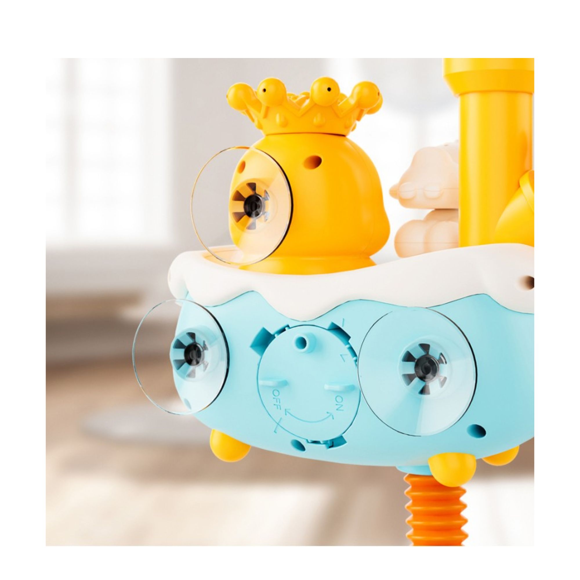 LANZA AGUA BABYLUNA JUGUETE BAÑO BEBÉ GIRASOL AMARILLO - 7