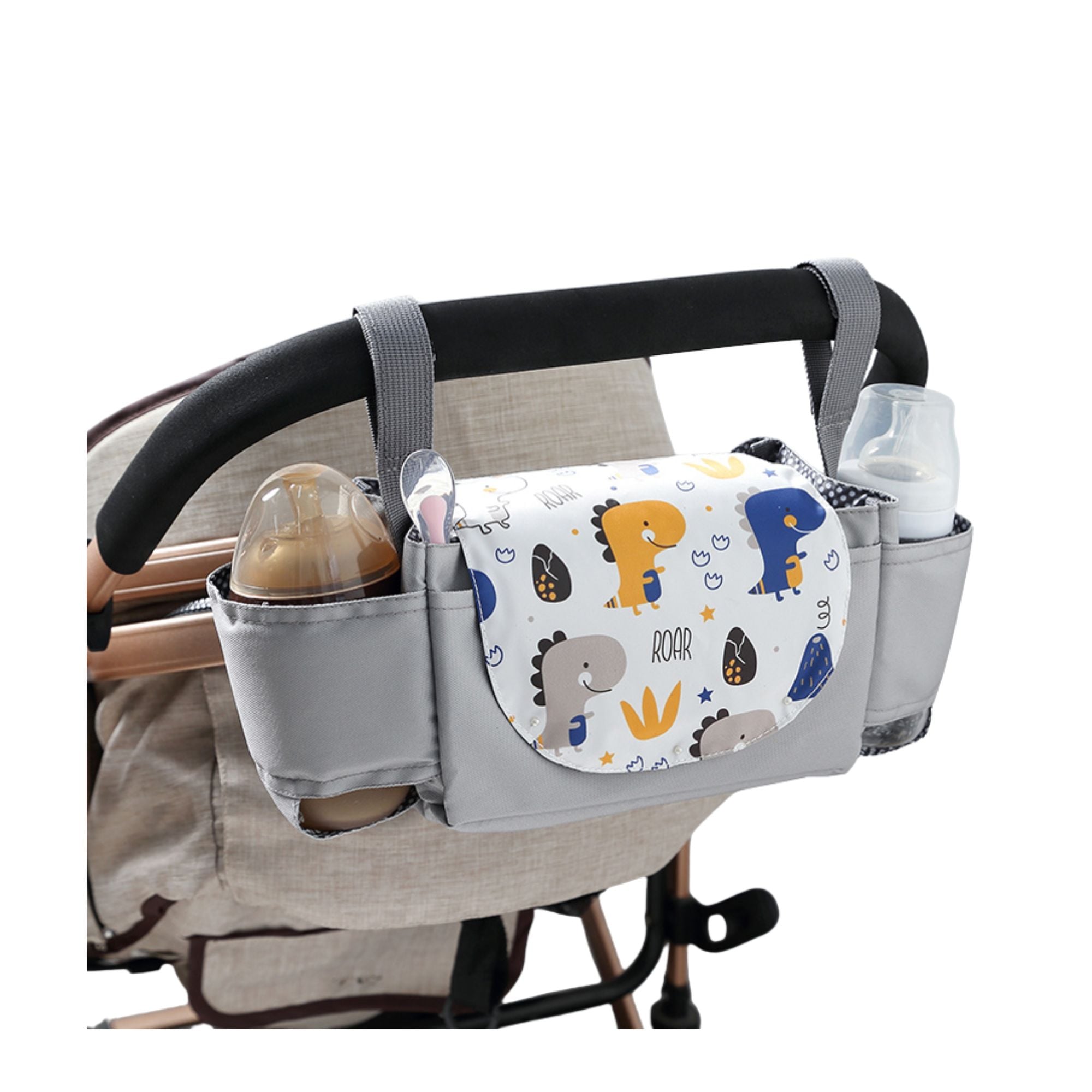 BOLSO BABYLUNA BOL COC DIN ORGANIZADOR COCHE IMPERMEABLE DINO GRIS - 2