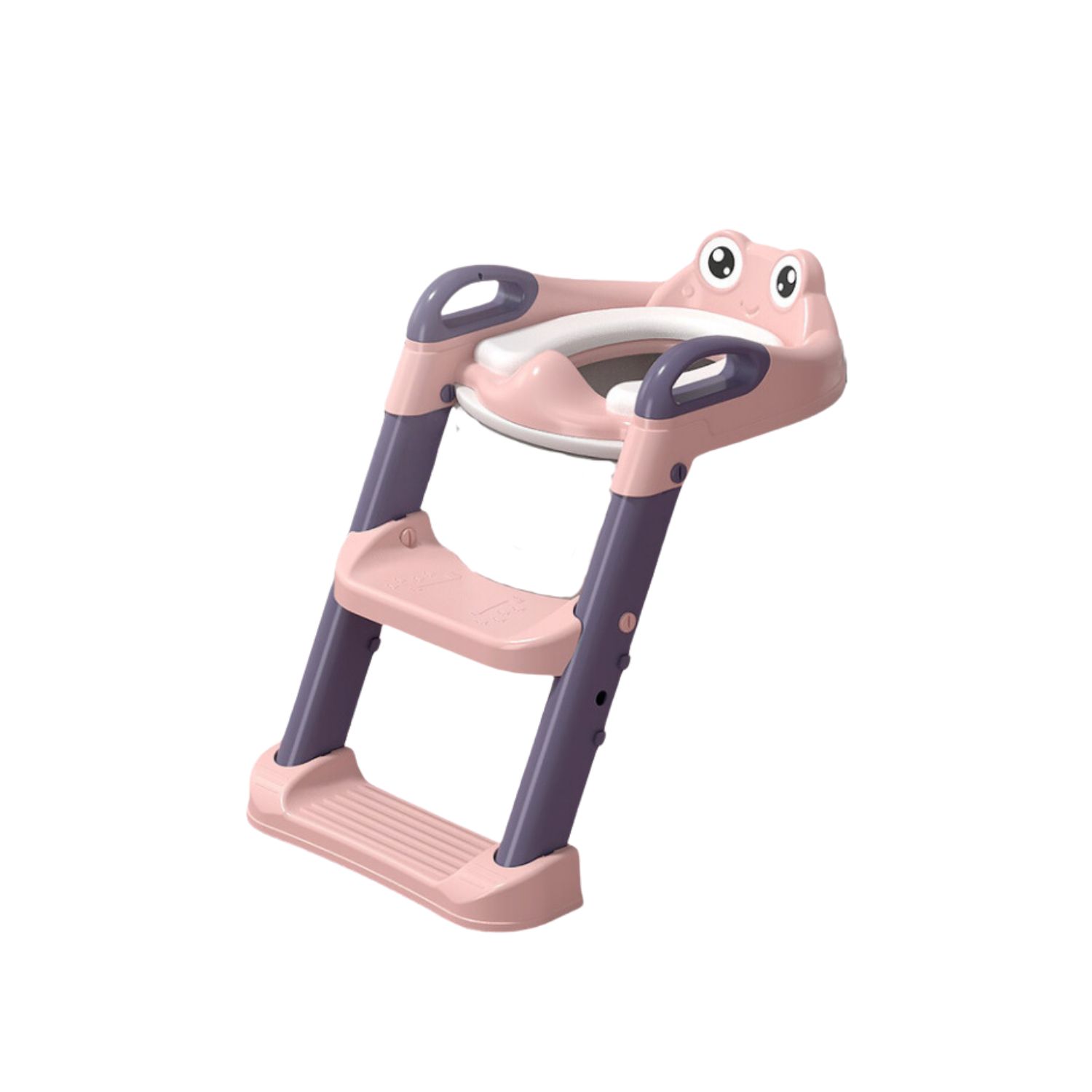 ASIENTO BABYLUNA ESC2 WC PNK Y ESCALERA ADAPTADOR PLEGABLE BAÑO NIÑOS ROSADO - 2