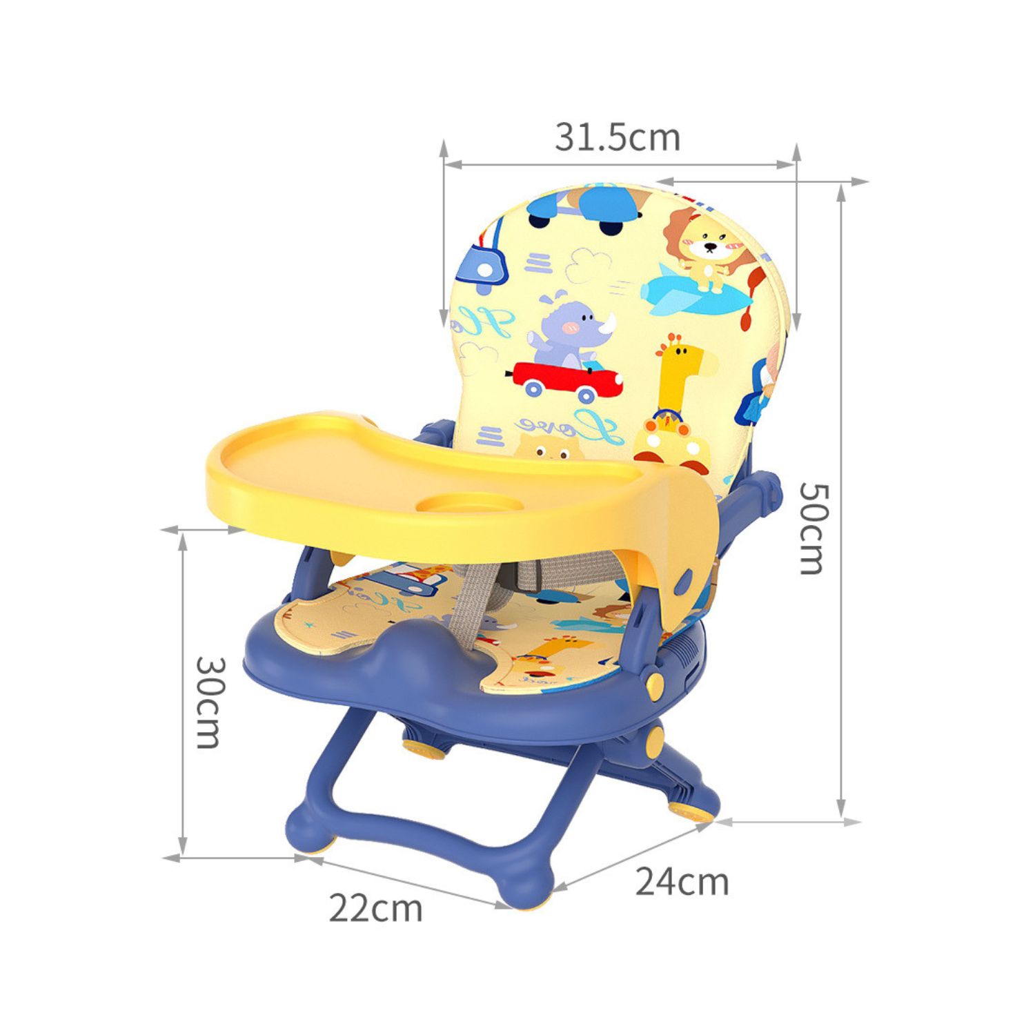 SILLA BABYLUNA SIL2EN1ROS 2 EN 1 COMER O JUGAR PORTÁTIL COJÍN ANIMALES ROSADO - 4