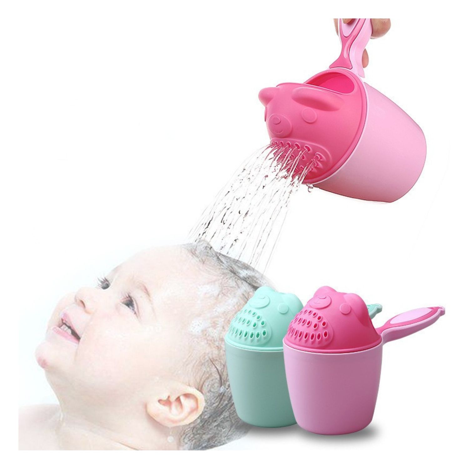 JUEGO REGADERA PARA EL BAÑO BABYLUNA REG_GRNOSO BEBÉ Y NIÑOS OSO VERDE