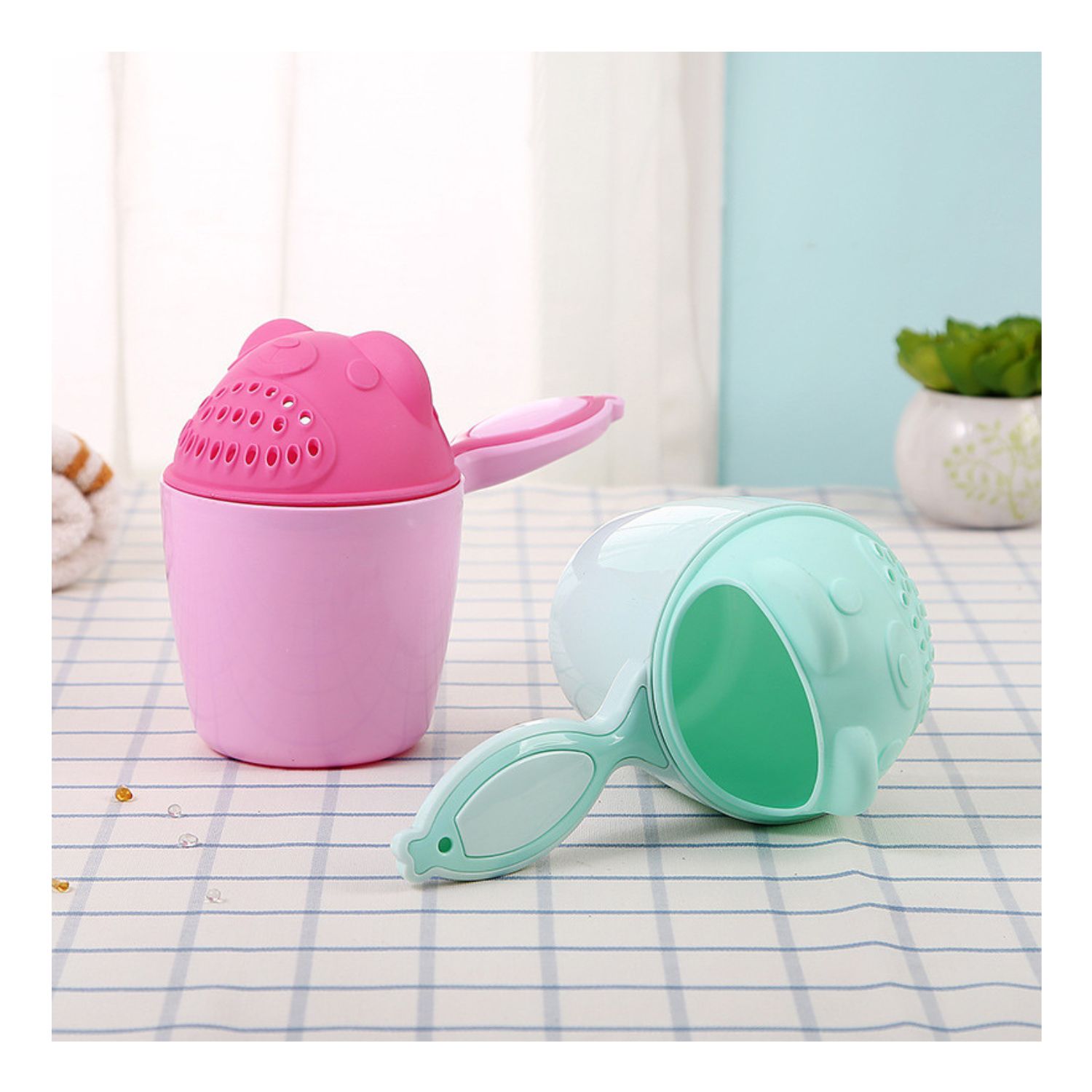JUEGO REGADERA PARA EL BAÑO BABYLUNA REG_GRNOSO BEBÉ Y NIÑOS OSO VERDE