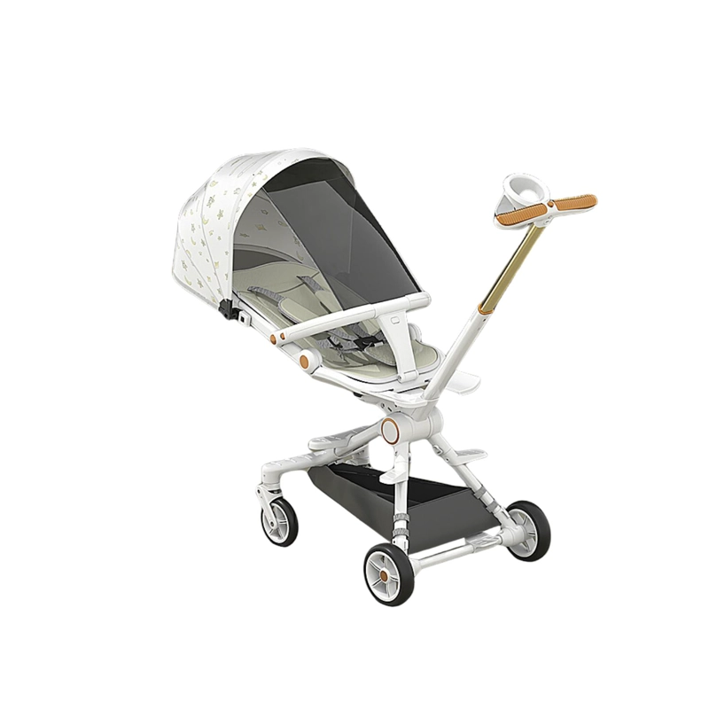 COCHE BABYLUNA PLEGABLE MÚLTIPLES POSICIONES AJUSTE 360 BLANCO - 1