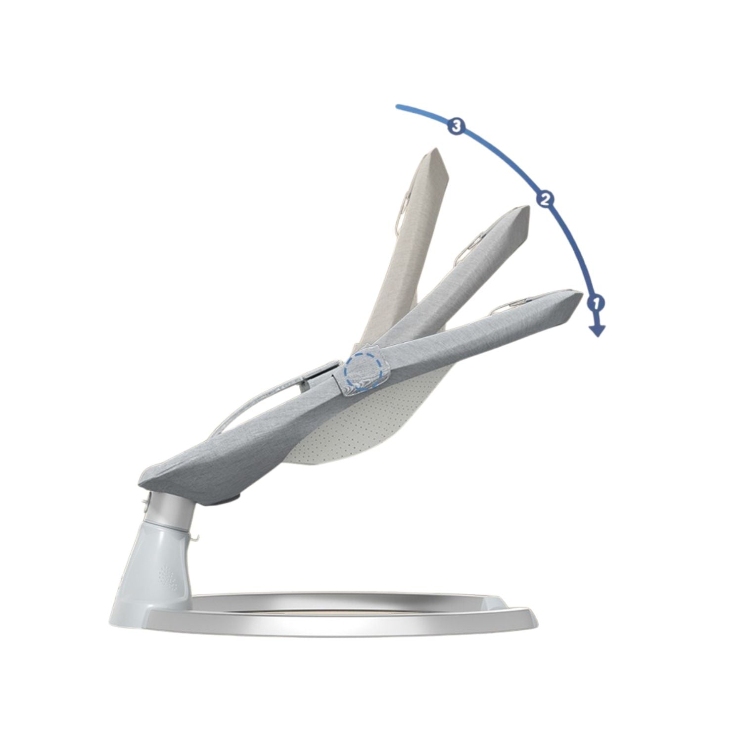 SILLA MECEDORA SMART PARA BEBES CON BALANCEO Y MÚSICA GRIS - 3