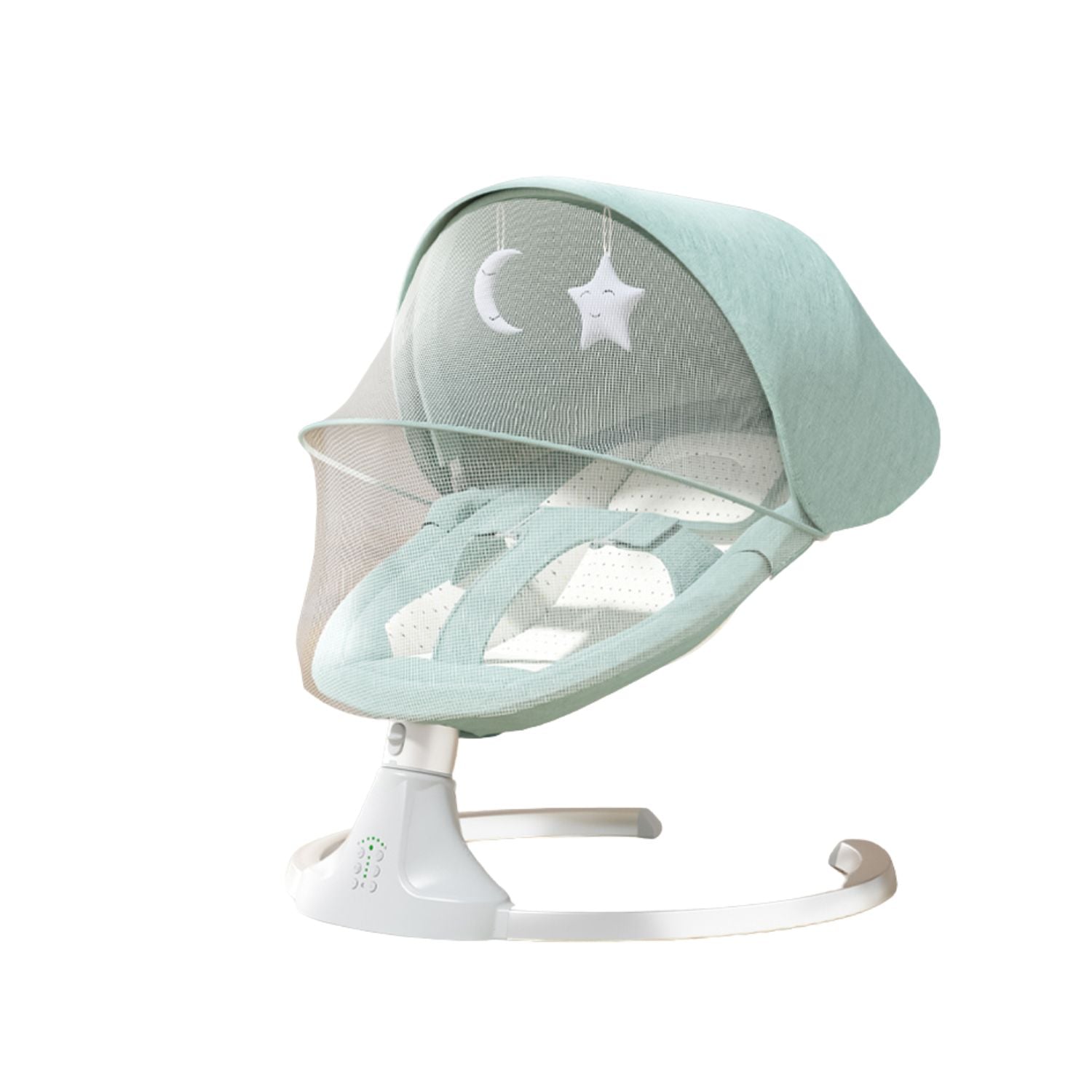 SILLA BABYLUNA MECEDORA SMART BEBÉS CON BALANCEO Y MÚSICA VERDE - 1
