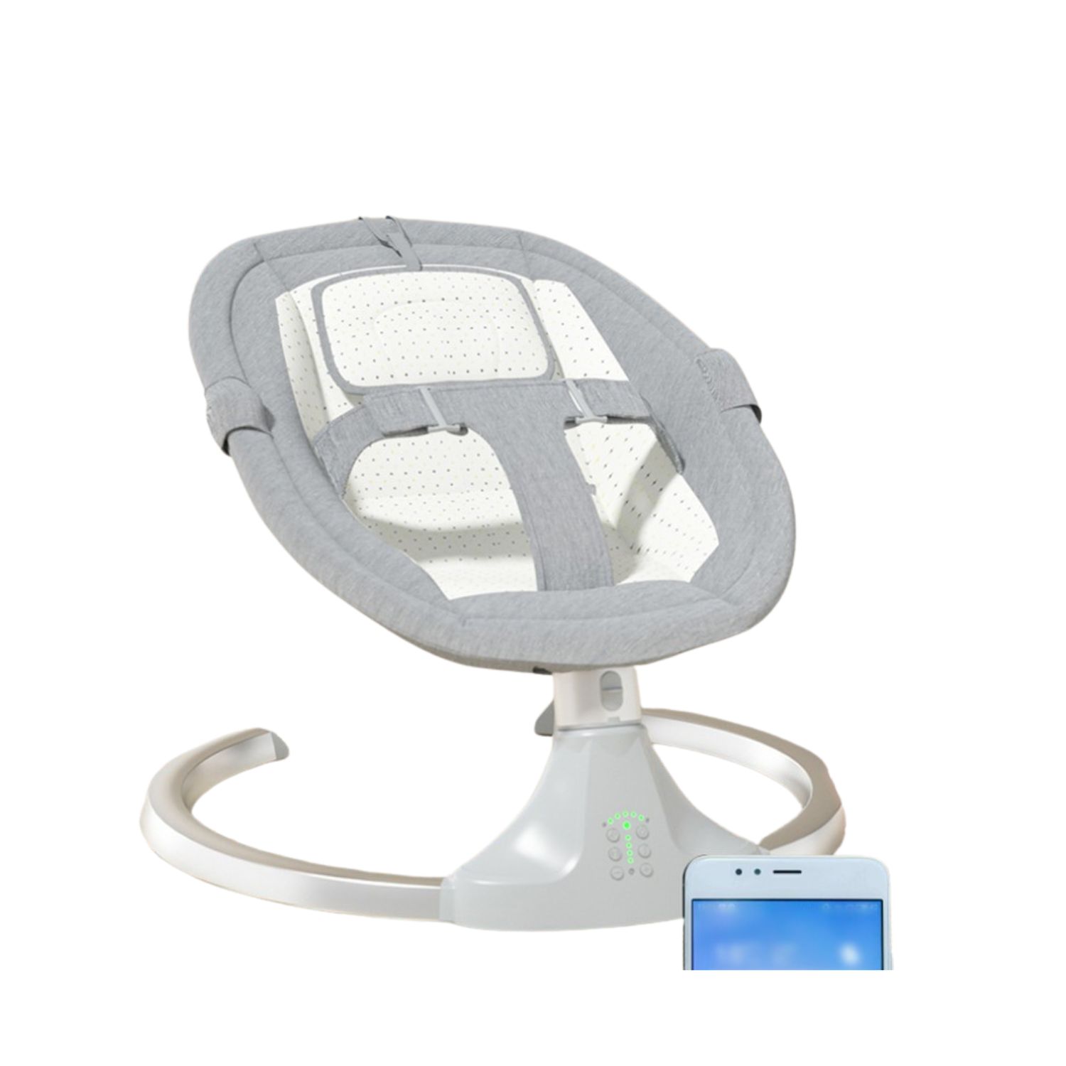SILLA BABYLUNA MECEDORA SMART BEBÉS CON BALANCEO Y MÚSICA VERDE - 4