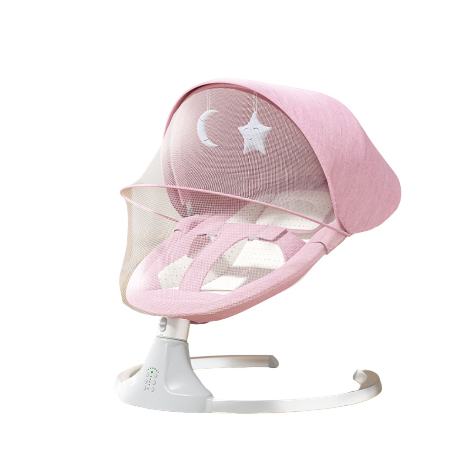 SILLA MECEDORA SMART PARA BEBES CON BALANCEO Y MÚSICA ROSA - 1