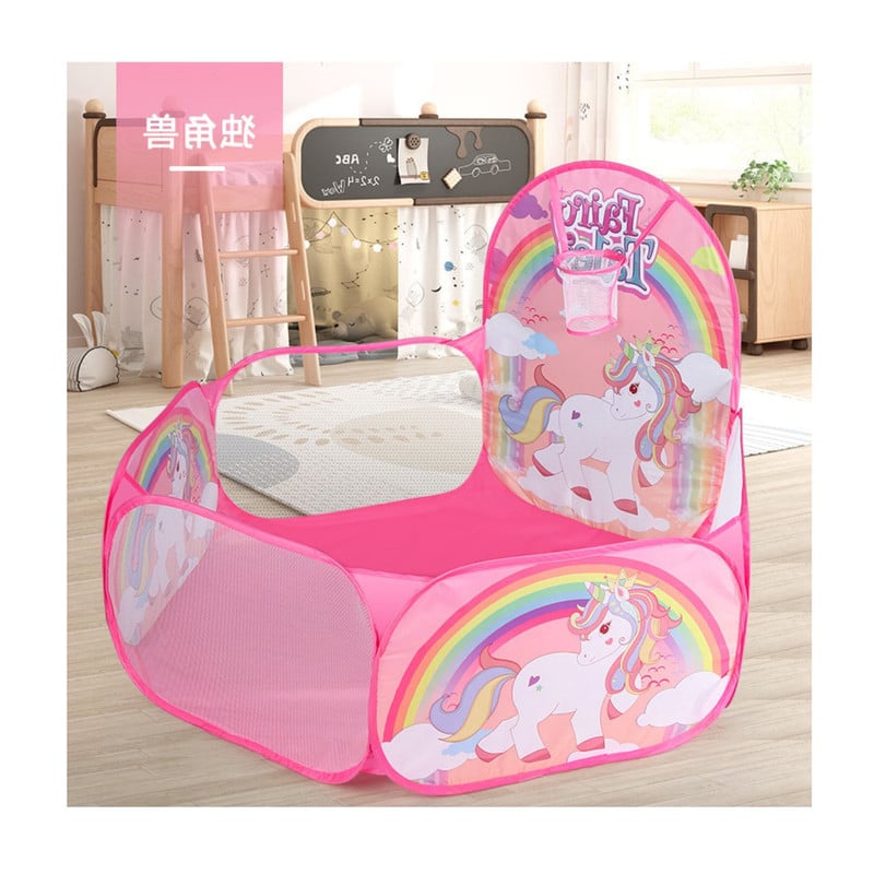 PISCINA BABYLUNA PELOTAS PLEGABLE CON 50 PELOTAS MULTICOLOR ROSA - 2