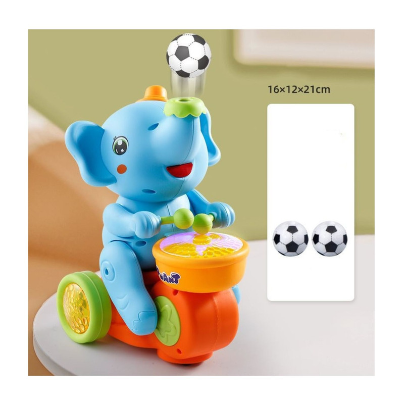 JUGUETE ELEFANTE CON TAMBOR, LUZ, SONIDO Y EQUILIBRIO PELOTA - 3