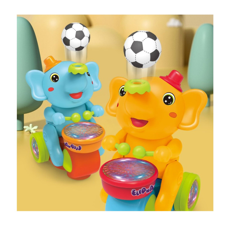 JUGUETE ELEFANTE CON TAMBOR, LUZ, SONIDO Y EQUILIBRIO PELOTA - 4
