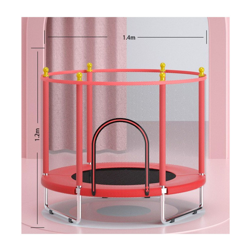 MINI TRAMPOLÍN CAMA ELÁSTICA 1.4M PARA NIÑO ROJO - 2