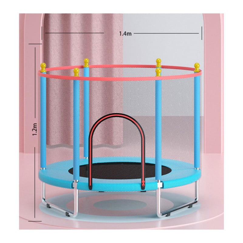 MINI TRAMPOLÍN CAMA ELÁSTICA 1.4M PARA NIÑO CELESTE - 2
