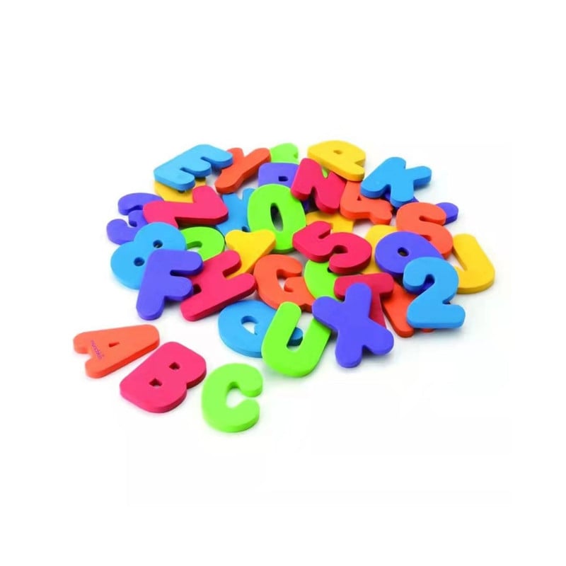 JUGUETE DIDÁCTICO DE LETRAS Y NÚMEROS FLOTANTES PARA BAÑO BEBÉ, 36 PCS - 1