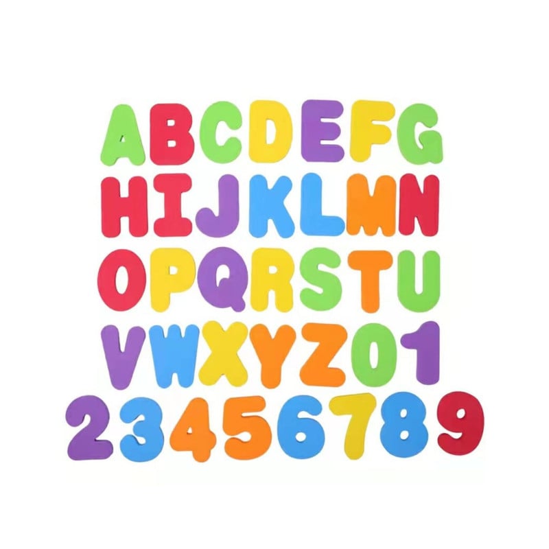 JUGUETE DIDÁCTICO DE LETRAS Y NÚMEROS FLOTANTES PARA BAÑO BEBÉ, 36 PCS - 2
