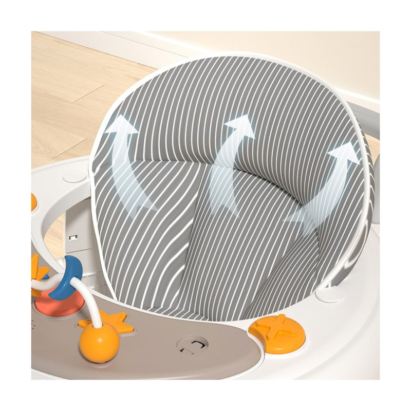 ANDADOR PLEGABLE AJUSTABLE CON JUGUETE, PISADOR Y MÚSICA GRIS - 4