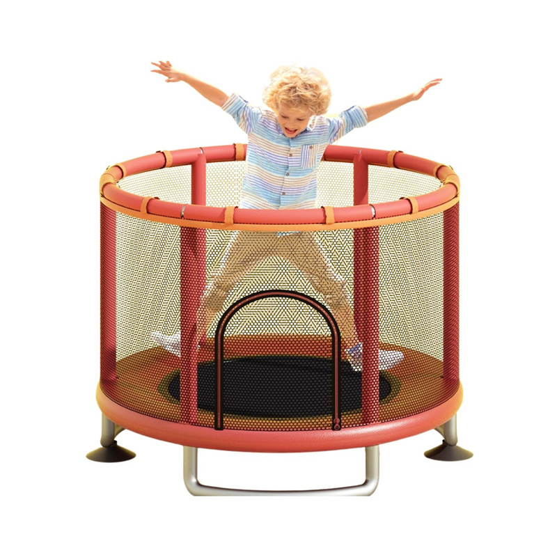 MINI TRAMPOLÍN CAMA ELÁSTICA 1.4M CON 5 JUGUETES ROJO - 5