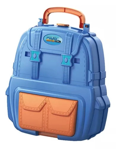 MOCHILA DE JUEGOS, POLICÍA, AUTOPISTA, 3 AUTOS Y 1 AVIÓN - 2