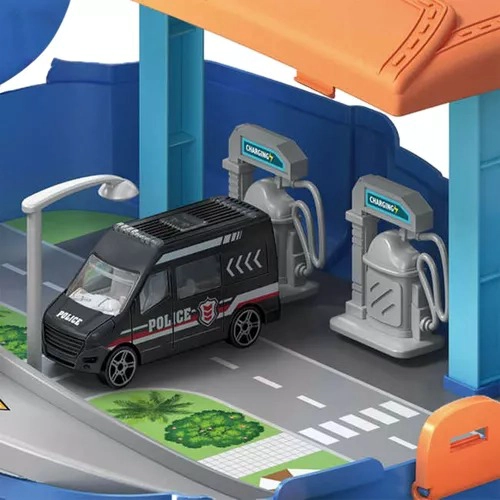 MOCHILA DE JUEGOS, POLICÍA, AUTOPISTA, 3 AUTOS Y 1 AVIÓN - 3