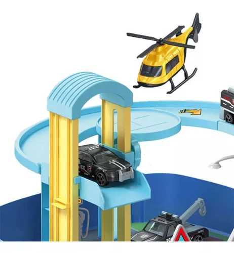 MOCHILA DE JUEGOS, POLICÍA, AUTOPISTA, 3 AUTOS Y 1 AVIÓN - 5