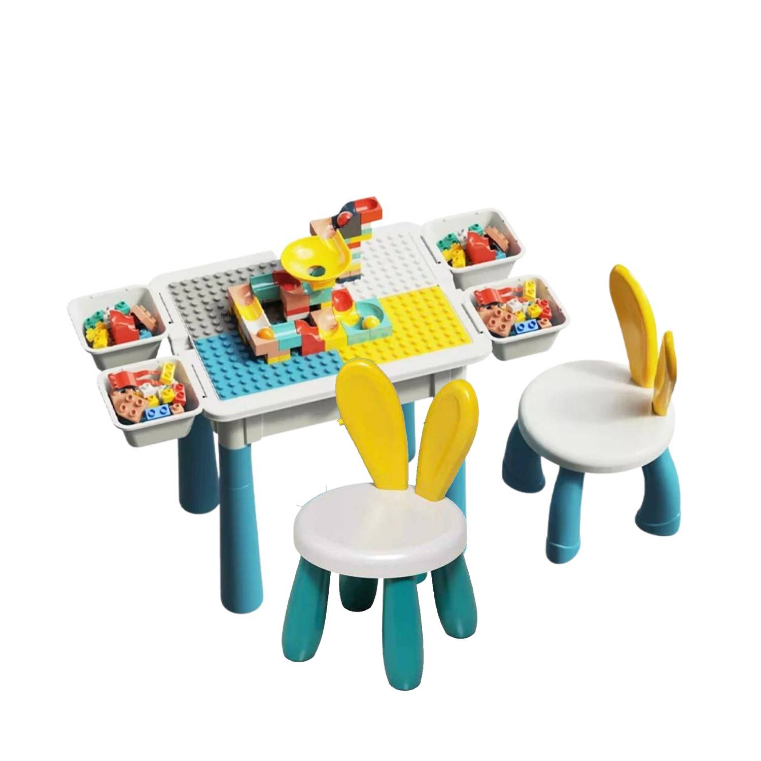 MESA INFANTIL BLOQUES DE JUEGOS MULTIFUNCIONAL 566 PIEZAS - 1