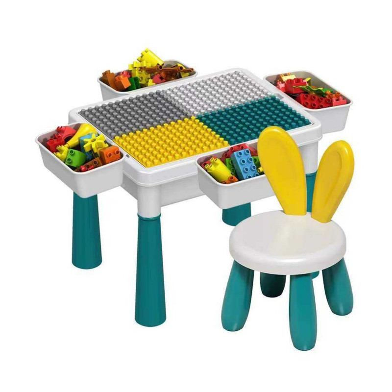 MESA INFANTIL BLOQUES DE JUEGOS MULTIFUNCIONAL 566 PIEZAS - 5