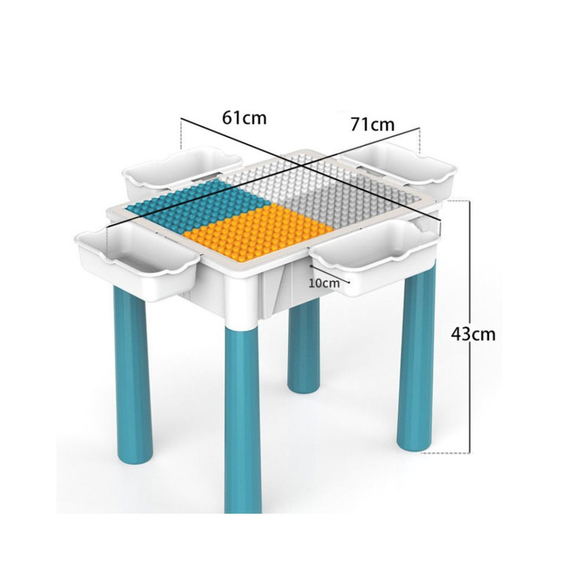 MESA INFANTIL BLOQUES DE JUEGOS MULTIFUNCIONAL 566 PIEZAS - 6
