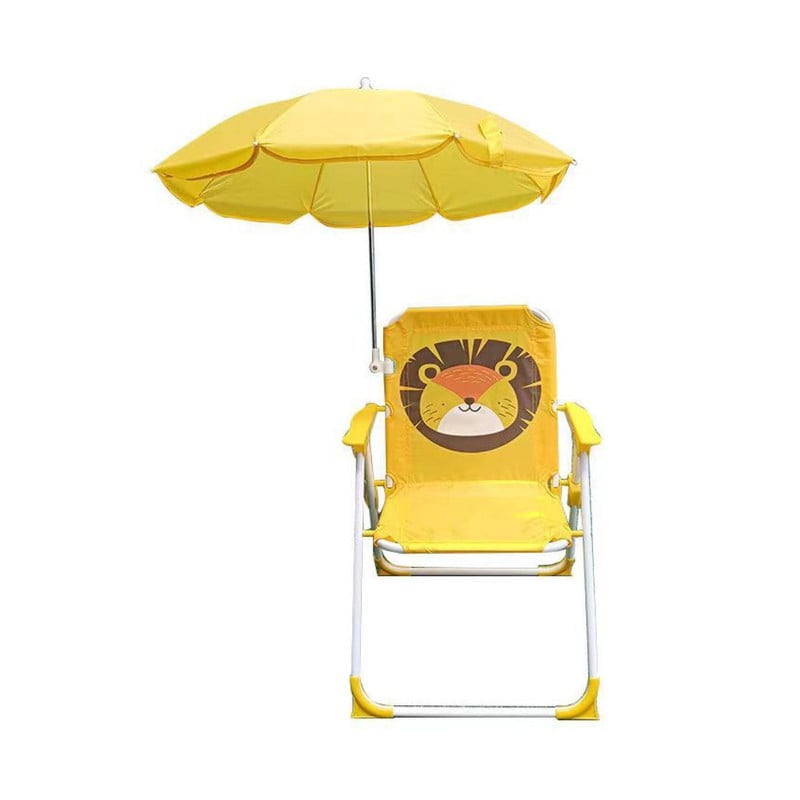 SILLA PLEGABLE PARA NIÑOS CON SOMBRILLA PARA CAMPING LEÓN - 1