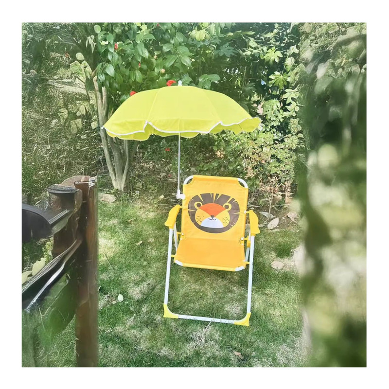 SILLA PLEGABLE PARA NIÑOS CON SOMBRILLA PARA CAMPING LEÓN - 3