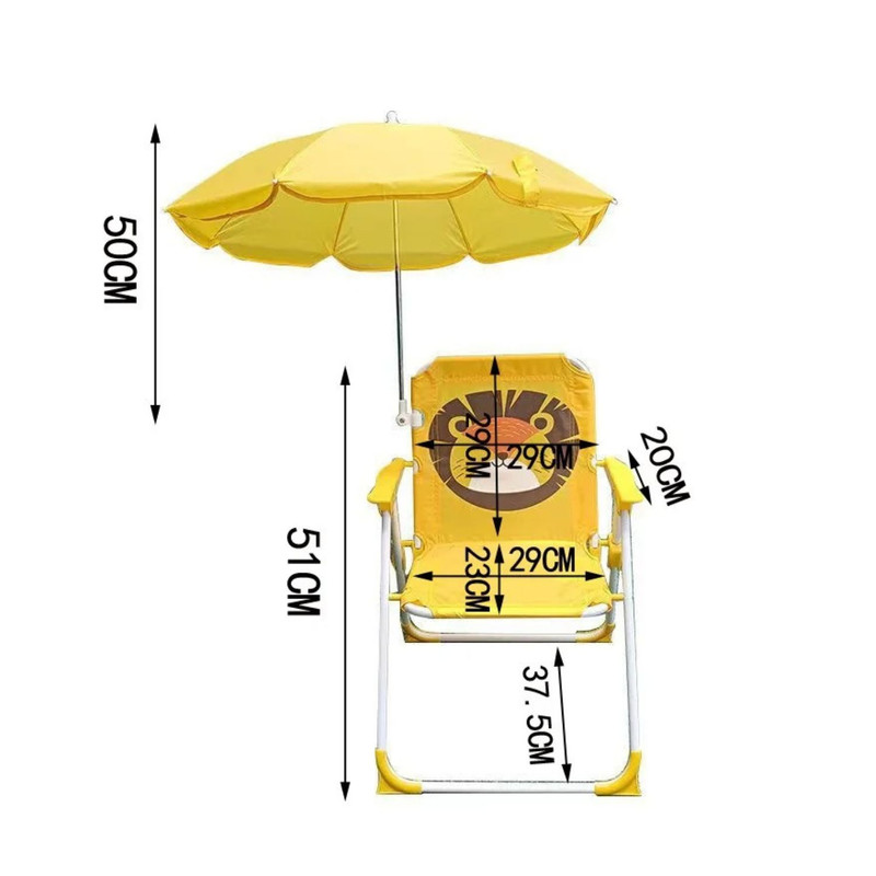 SILLA PLEGABLE PARA NIÑOS CON SOMBRILLA PARA CAMPING LEÓN - 5