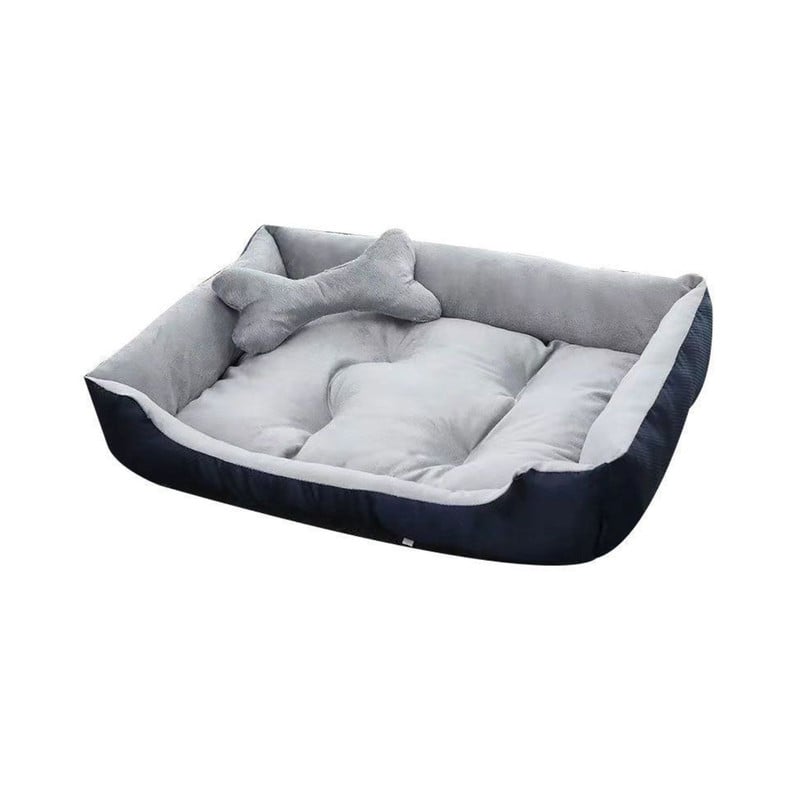 CAMA PARA MASCOTAS XL CON JUGUETE MÁXIMA COMODIDAD GRIS - 1