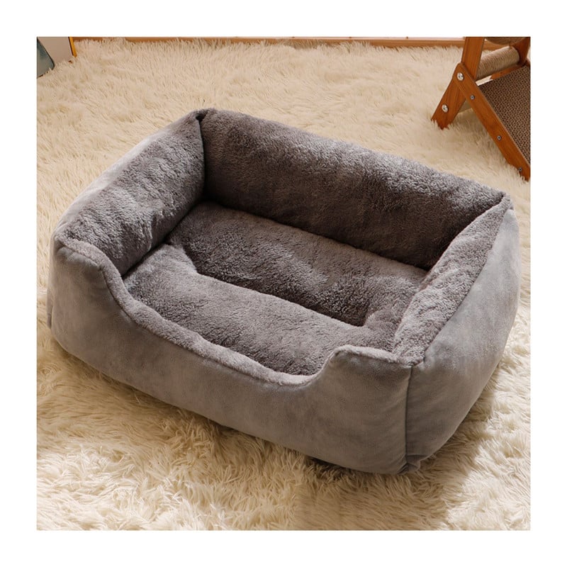 CAMA SUAVE XXL PARA PERROS Y GATOS MÁXIMA COMODIDAD GRIS - 2