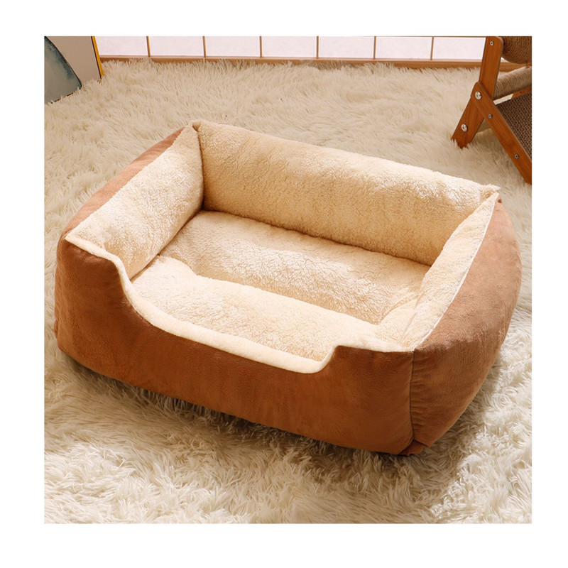 CAMA SUAVE XXL PARA PERROS Y GATOS MÁXIMA COMODIDAD CAFÉ - 3