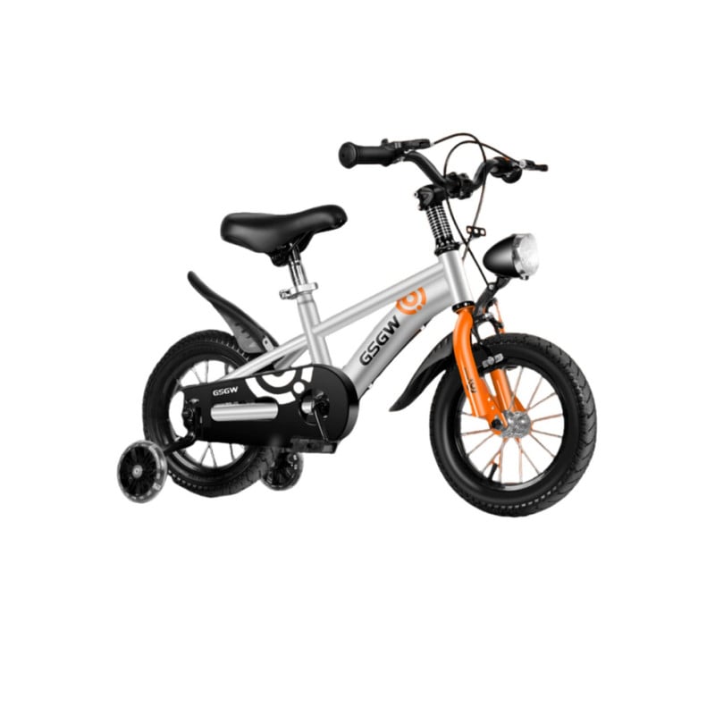 BICICLETA INFANTIL ARO 16 PLATEADA CON LUZ DELANTERA - 1