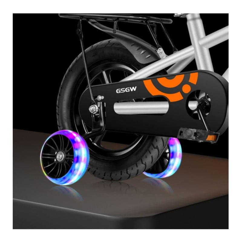 BICICLETA INFANTIL ARO 16 PLATEADA CON LUZ DELANTERA - 4