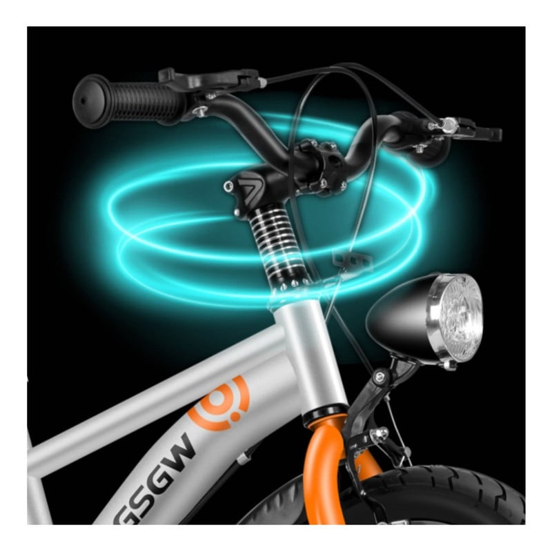 BICICLETA INFANTIL ARO 16 PLATEADA CON LUZ DELANTERA - 6