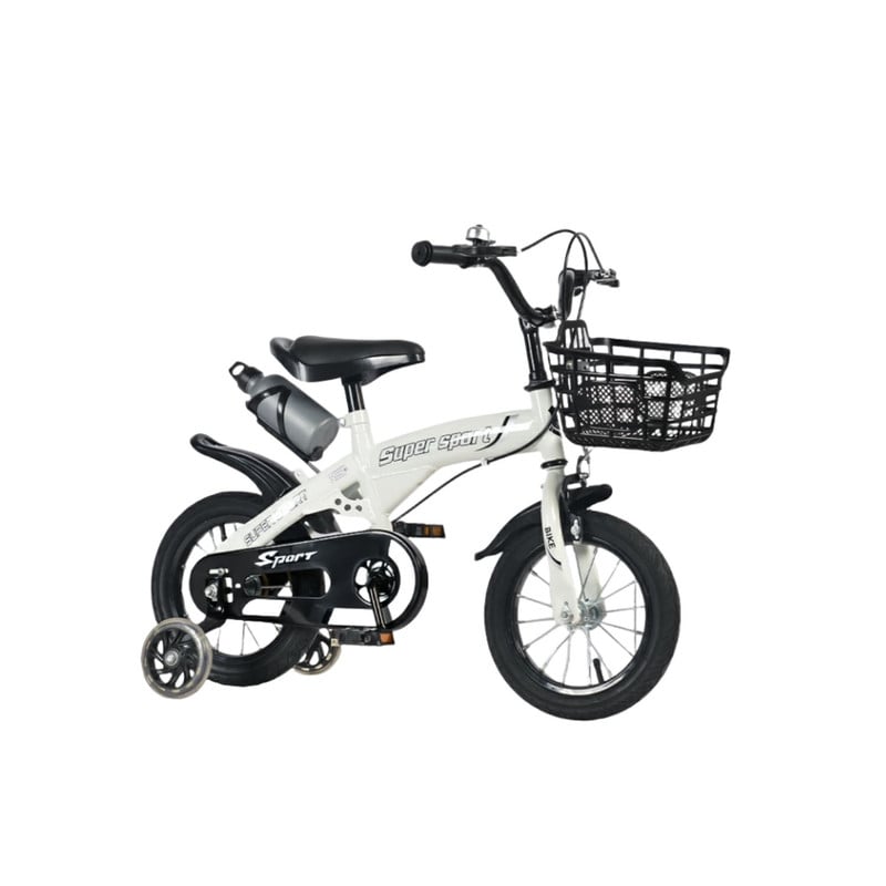 BICICLETA ARO 16 CON CESTA, RUEDAS Y BOTELLÓN DE AGUA BLANCO - 1